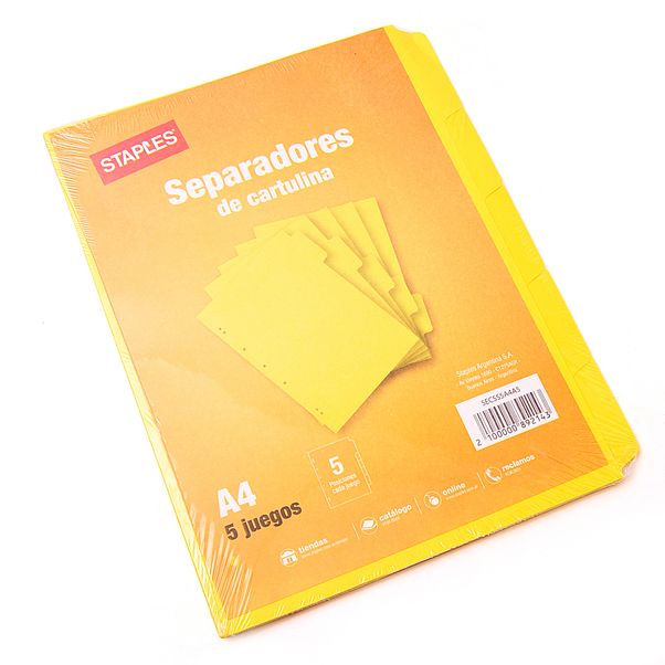 Separadores-Staples®-Cartulina-A4-Amarillos.-5-juegos-x-5-lenguetas-c-u.