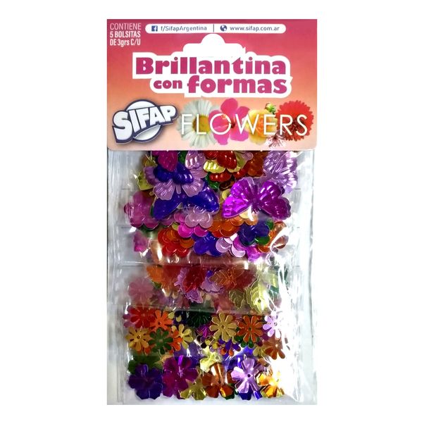Brillantina-Sifap-con-formas-Flowers