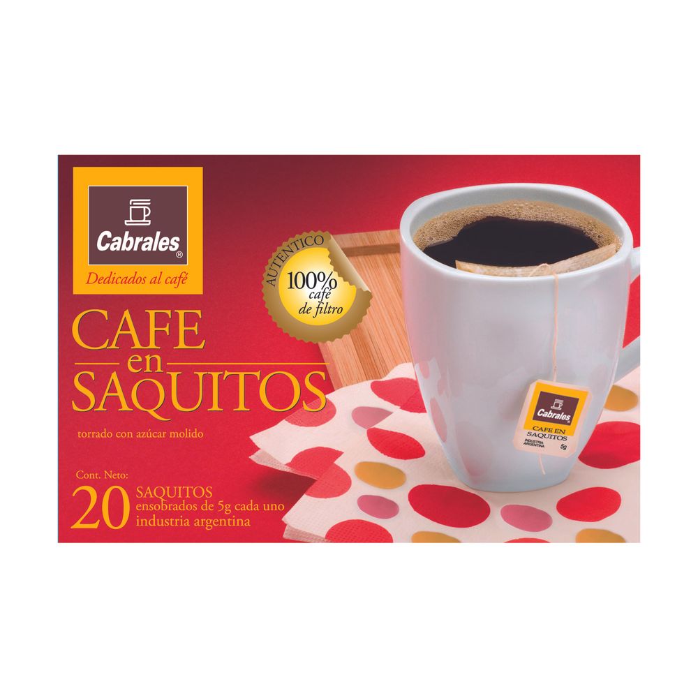 Café Cabrales Torrado Molido en saquitos Presentación x