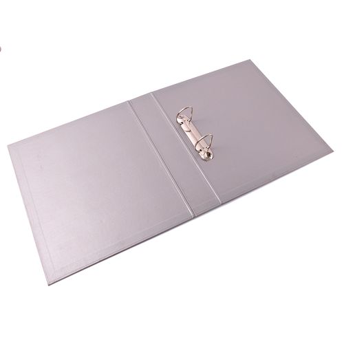 Carpeta-cubierta-transparente-Clingsor-premium-2-anillos-en-«D»-Lomo-55-cm-Carta--A4-Gris
