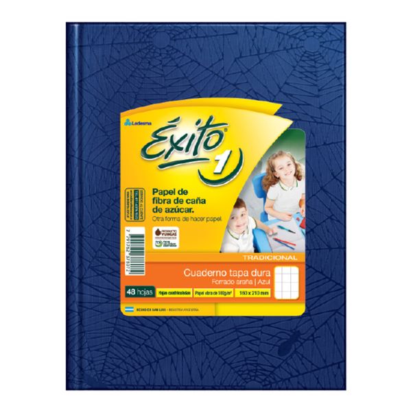 Cuaderno-escolar-Exito-E1-T-dura-48hjs.-Cuadriculado.-Universo-Azul