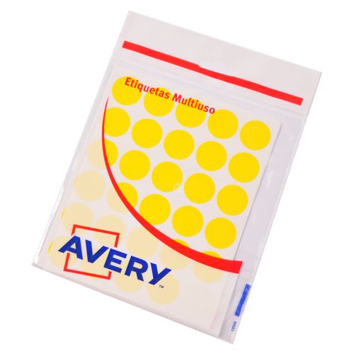 Etiquetas-Manuales-Avery-Amarillo-Neon-circulares-1.94-cm---Caja-x-150