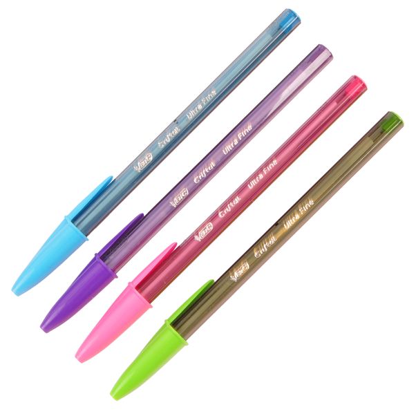Boligrafo-Bic-Cristal-Precision-y-Suavidad-colores-surtido-Fashion.-Pack-x-25