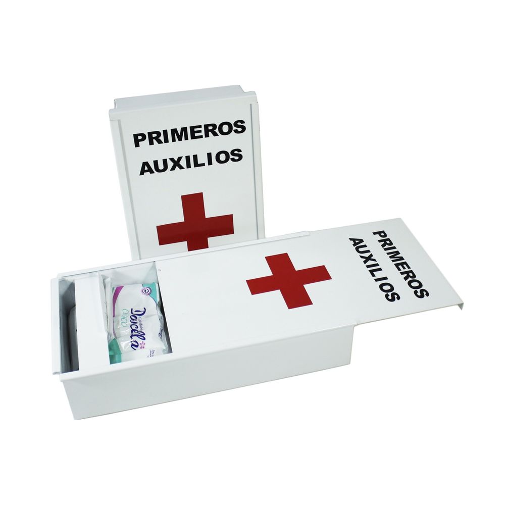 Mueble botiquín estructura metálica Incluye 24 artículos de primeros