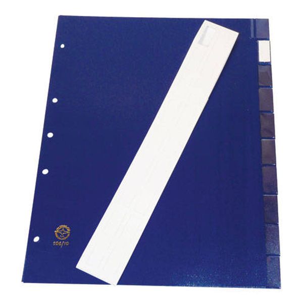 Separadores-Clingsor-PVC-con-ventana-10-divisiones-Carta--A4-Azules