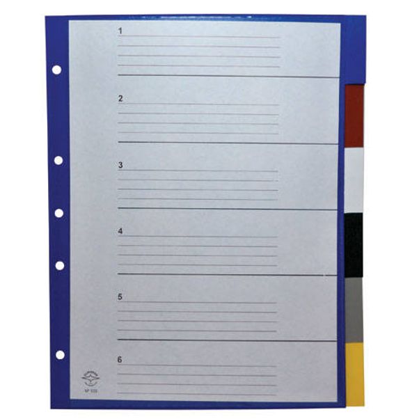 Separadores-Clingsor-PVC-con-ventana-6-divisiones-Carta--A4-Surtidos