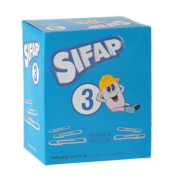 Clips-metalicos-Sifap-N°3-Pack-x-1000-unidades