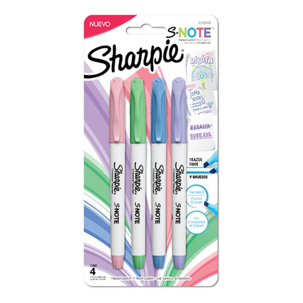 Marcadores-Sharpie-S.Note-tarjeta-tinta-al-agua-mix-pastel