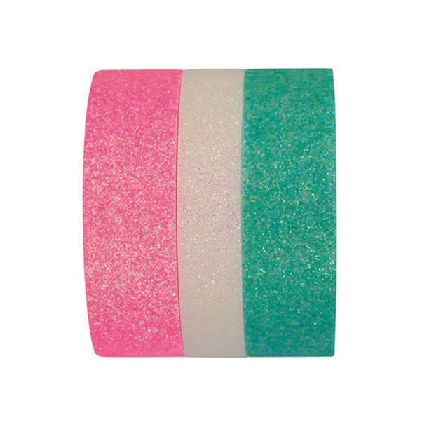 Cinta-adhesiva-decorativa---Glitter-Washi-tape-1.5-cm-x-5-m---Pack-x-3-unidades.