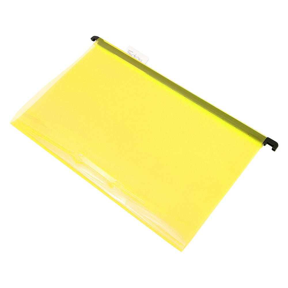 Carpeta colgante oficio Pagoda de polipropileno gofrado Amarilla