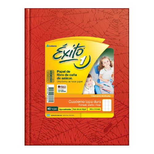 Cuaderno-escolar-Exito-E1-T-dura-48hjs.-Cuadriculado.-Universo-Rojo