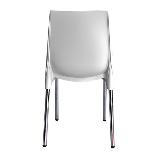 Silla de comedor Staples® Lola Plástica sin apoyabrazos - Blanca